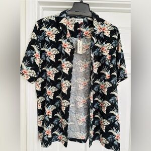 Jeremiah NWT‎ Men’s Short Sleeve Shirt Multicolor Size XL. Linen/ Viscoza